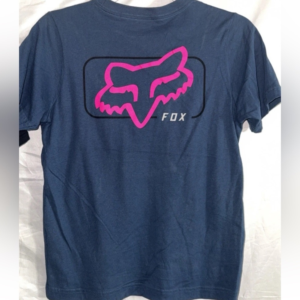 Fox Blue and Pink Short Sleeve Tee